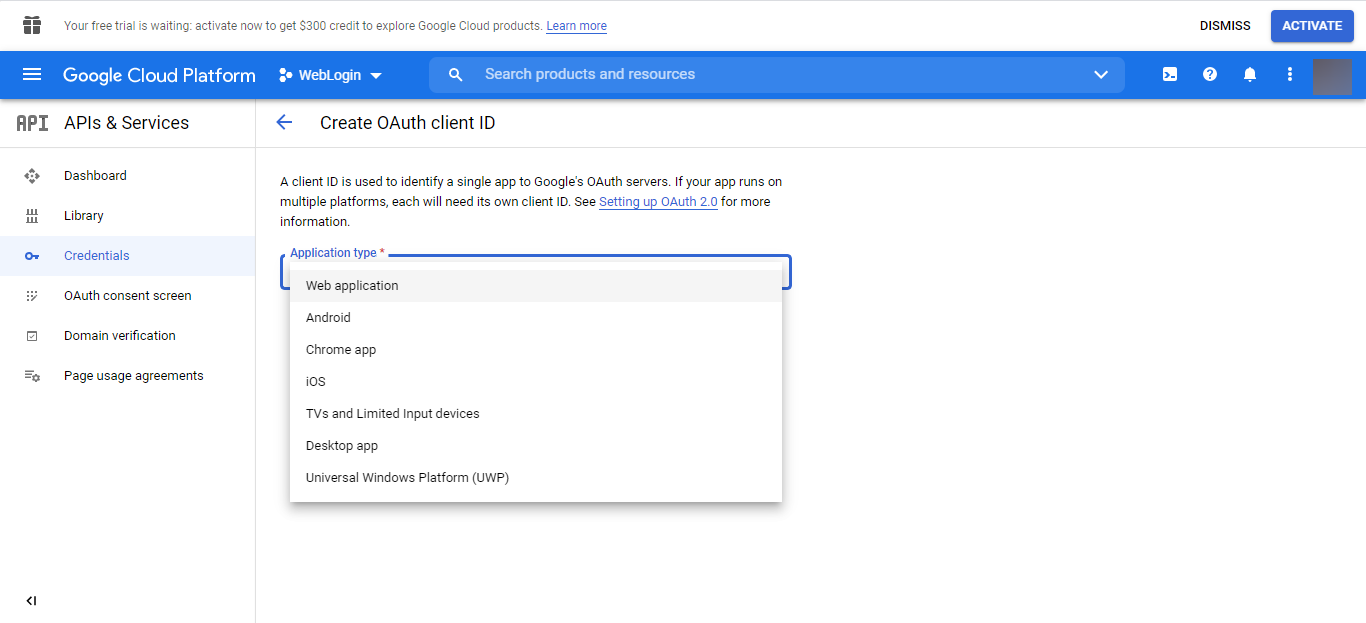 create-oauth-client-id